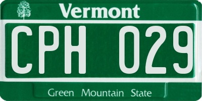 VT license plate CPH029