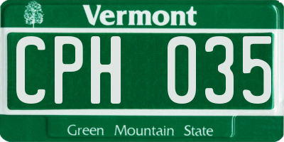 VT license plate CPH035
