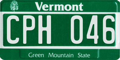 VT license plate CPH046