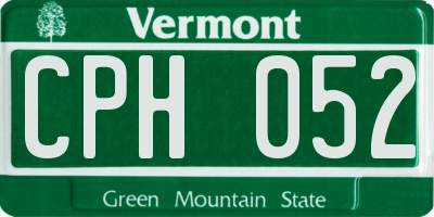 VT license plate CPH052