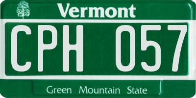 VT license plate CPH057
