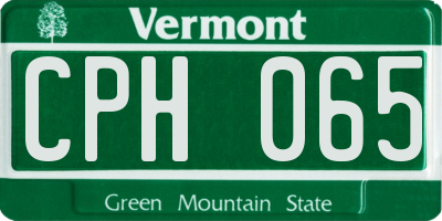 VT license plate CPH065