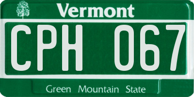 VT license plate CPH067
