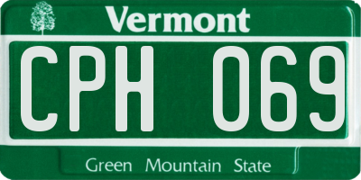 VT license plate CPH069