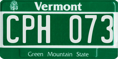 VT license plate CPH073