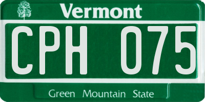 VT license plate CPH075