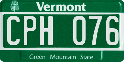VT license plate CPH076