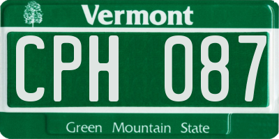 VT license plate CPH087