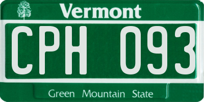 VT license plate CPH093
