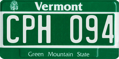 VT license plate CPH094