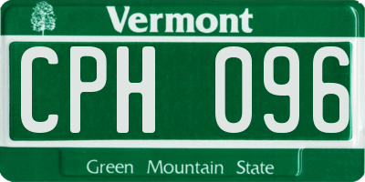 VT license plate CPH096