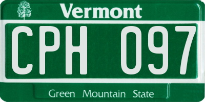 VT license plate CPH097