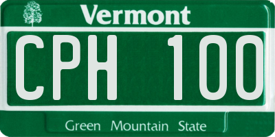 VT license plate CPH100