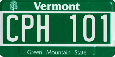 VT license plate CPH101