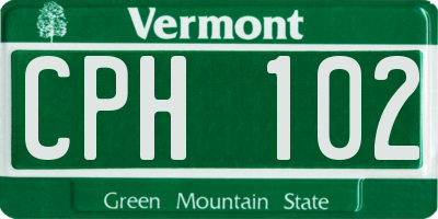 VT license plate CPH102