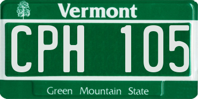 VT license plate CPH105