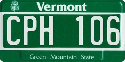 VT license plate CPH106