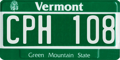VT license plate CPH108
