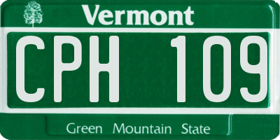 VT license plate CPH109