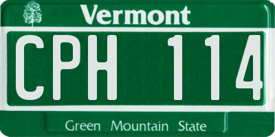 VT license plate CPH114