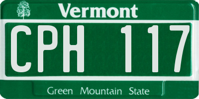 VT license plate CPH117