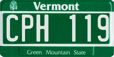 VT license plate CPH119