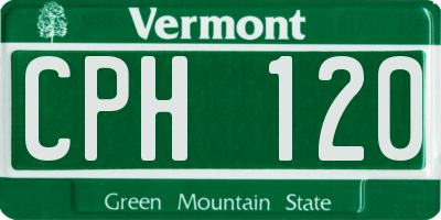 VT license plate CPH120