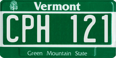 VT license plate CPH121