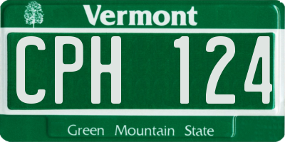 VT license plate CPH124