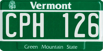 VT license plate CPH126