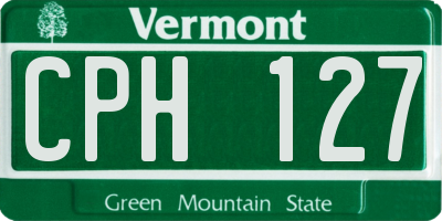 VT license plate CPH127