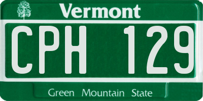 VT license plate CPH129