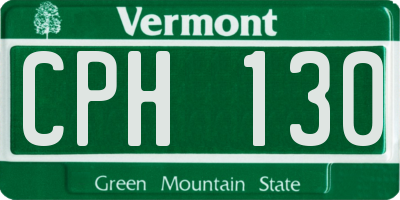 VT license plate CPH130