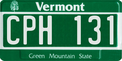 VT license plate CPH131
