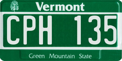 VT license plate CPH135