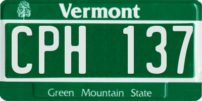 VT license plate CPH137