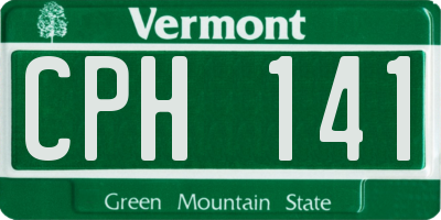 VT license plate CPH141