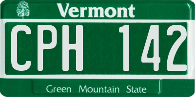 VT license plate CPH142