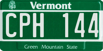 VT license plate CPH144