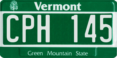 VT license plate CPH145