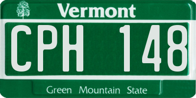 VT license plate CPH148