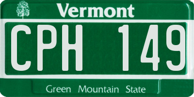 VT license plate CPH149