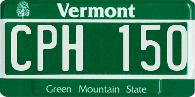 VT license plate CPH150