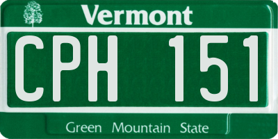 VT license plate CPH151