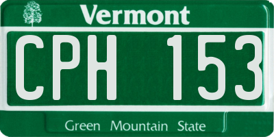VT license plate CPH153