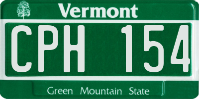 VT license plate CPH154