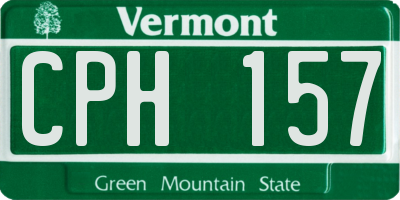 VT license plate CPH157