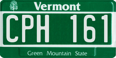 VT license plate CPH161