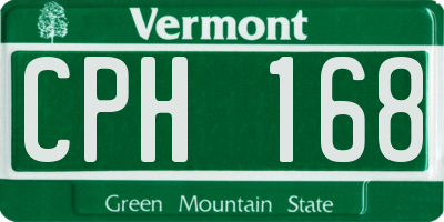 VT license plate CPH168