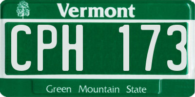 VT license plate CPH173